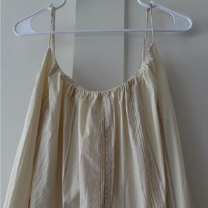 Faithfull the Brand Beige Striped Dress